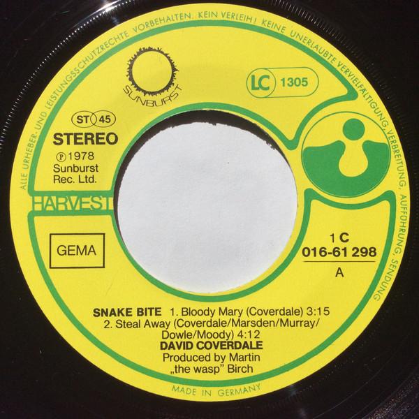 David Coverdale - Bloody Mary - Steal Away - Ain't No Love In The Heart Of The City - Come On - 7 Inch