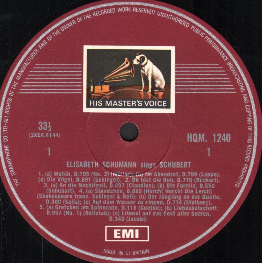Elisabeth Schumann - Elisabeth Schumann Sings Schubert - Lp