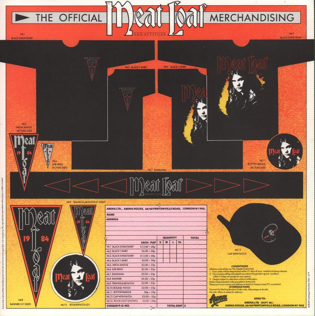 Meat Loaf - Bad Attitude - Lp