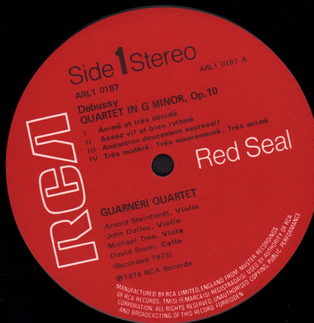 Guarneri Quartet - Debussy/Ravel Quartets - Lp