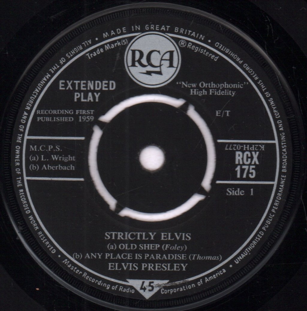 Elvis Presley - Strictly Elvis - 7 Inch