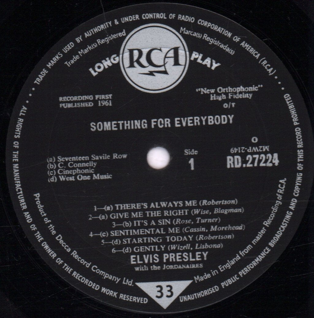 Elvis Presley - Something For Everybody - Lp