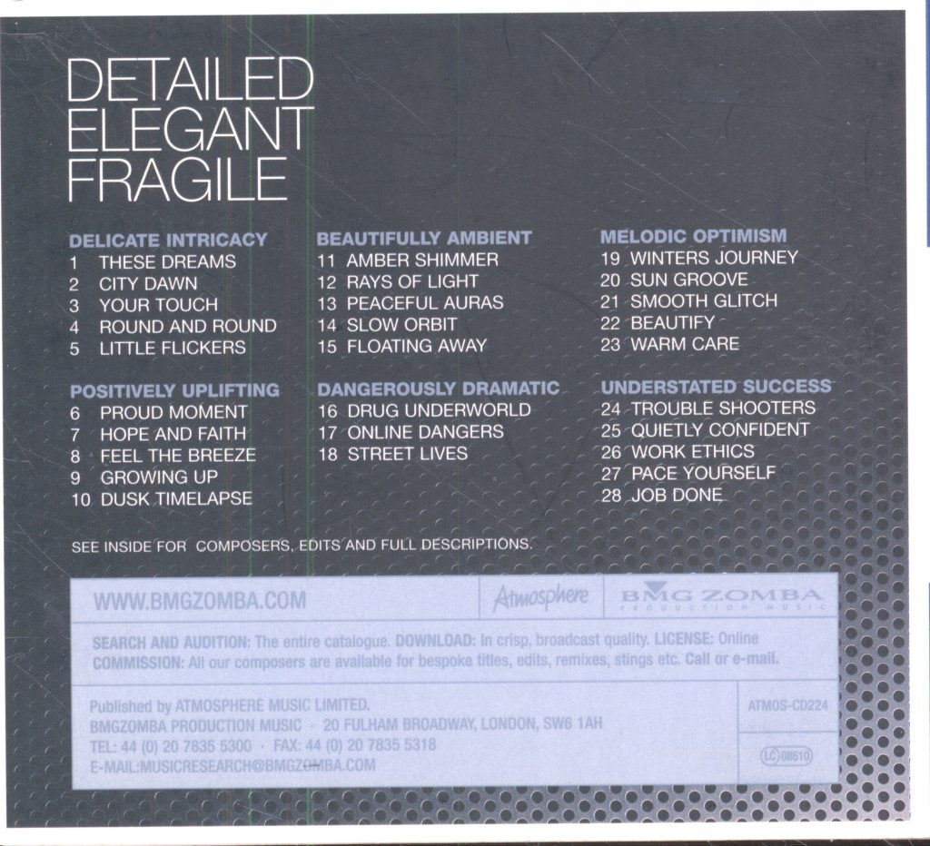 Various Artists - Detailed Elegant Fragile Essential Underscores 4 - Cd