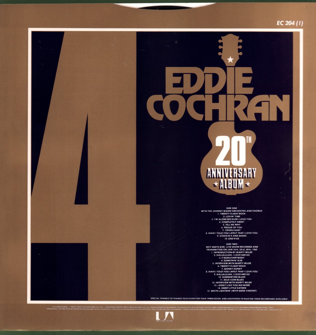 Eddie Cochran - 20th Anniversary Album - Lp Set