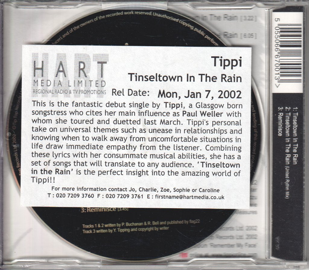 Tippi - Tinseltown In The Rain - Cd