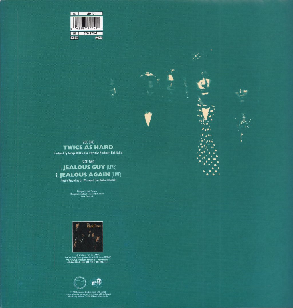 Black Crowes - Twice As Hard - 12 Inch