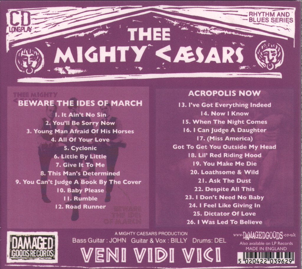 Thee Mighty Caesars - Beware The Ides Of March & Acropolis Now - Cd