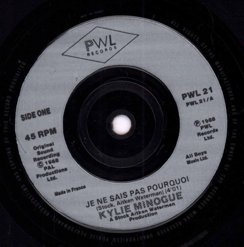 Kylie Minogue - Je Ne Sais Pas Pourquoi - 7 Inch