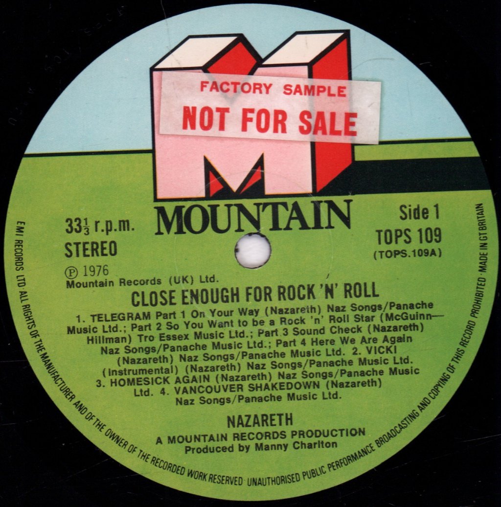 Nazareth - Close Enough For Rock N Roll - Lp
