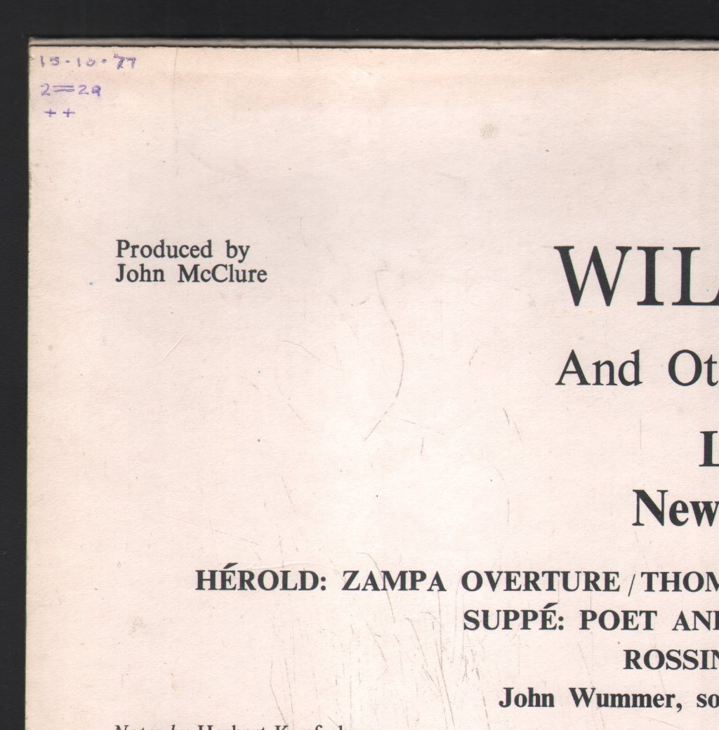 Leonard Bernstein / New York Philharmonic - William Tell And Other Favorite Overtures - Lp