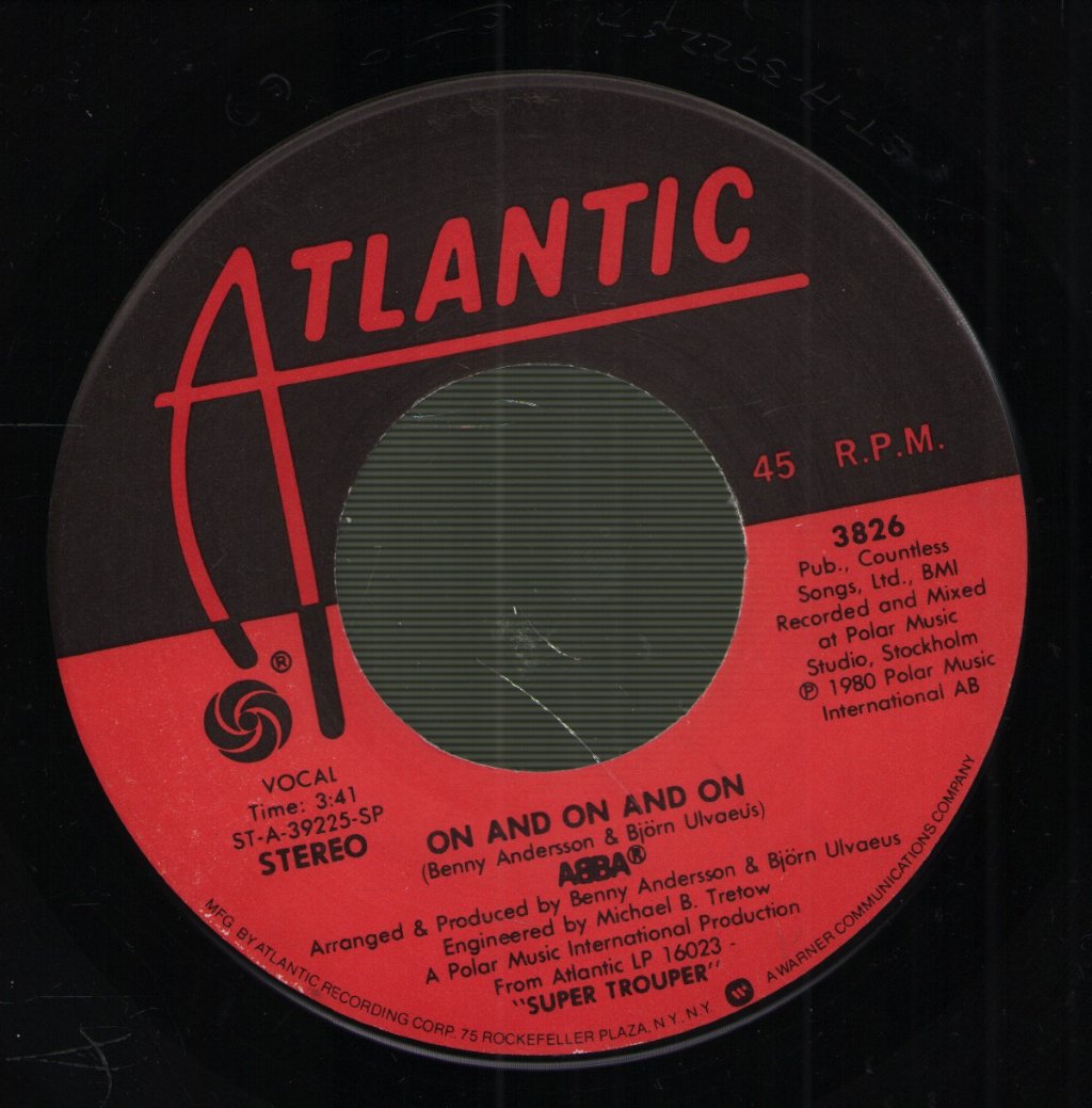 ABBA - On And On And On - 7 Inch