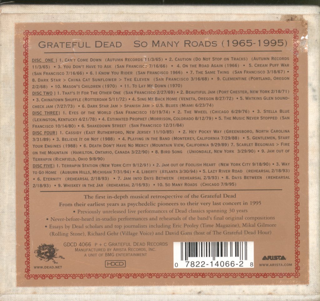 Grateful Dead - So Many Roads (1965-1995) - Cd Set
