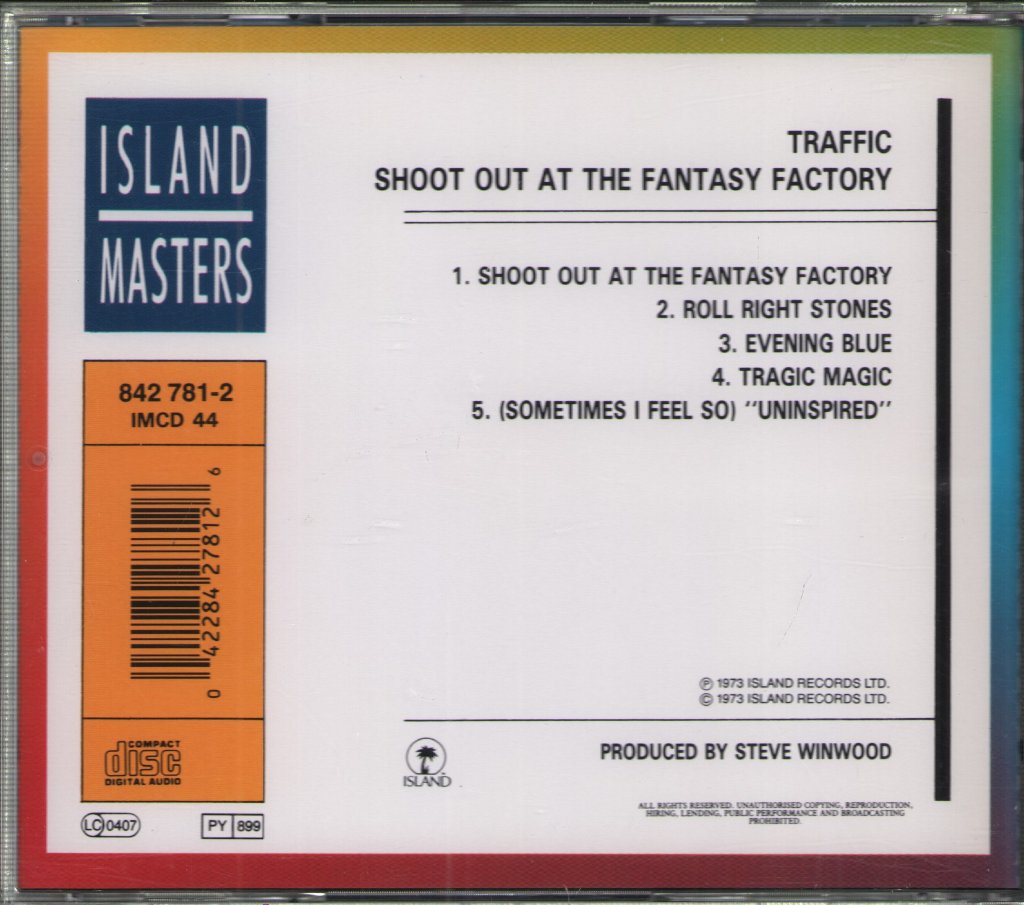 Traffic - Shoot Out At The Fantasy Factory - Cd