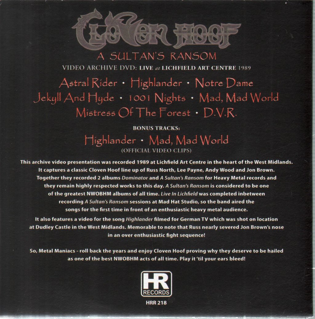 Cloven Hoof - A Sultan's Ransom - Lp