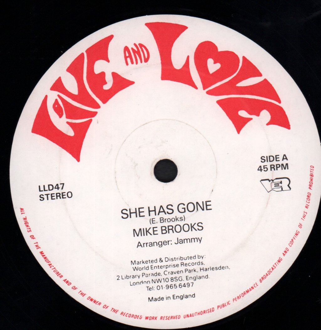 Mike Brooks - She Has Gone - 12 Inch