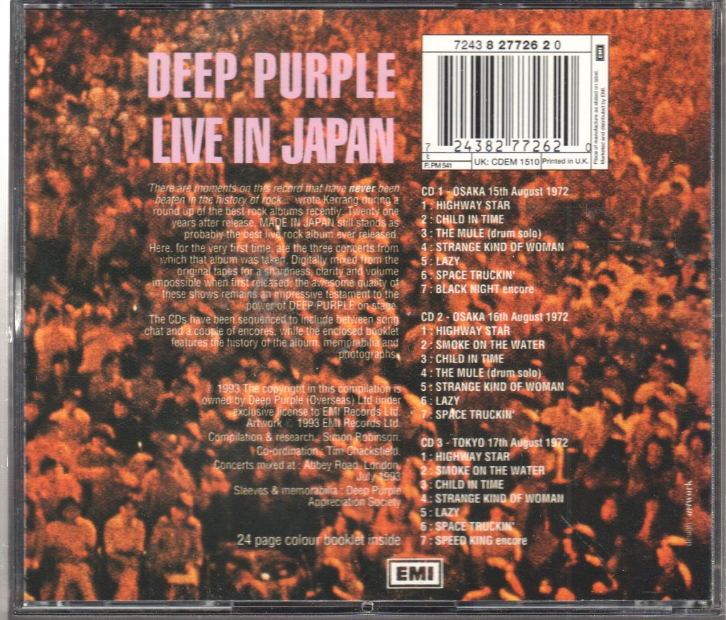 Deep Purple - Live In Japan - Cd Set