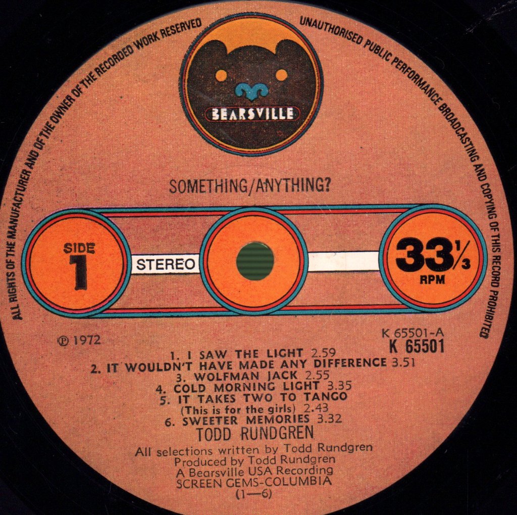 Todd Rundgren - Something / Anything? - Double Lp