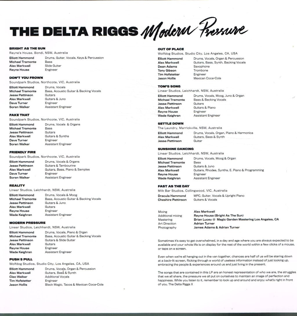 Delta Riggs - Modern Pressure - Lp