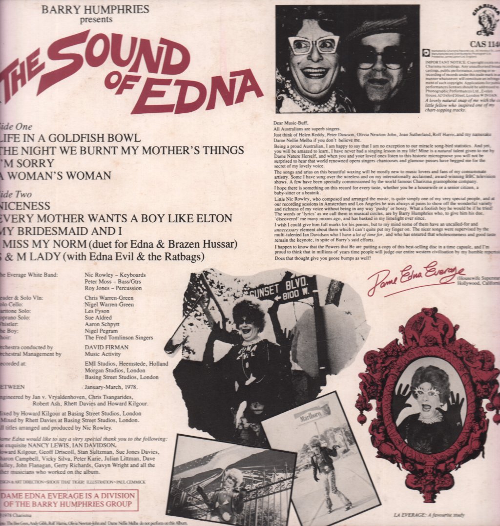 Dame Edna Everage - Sound Of Edna - Lp
