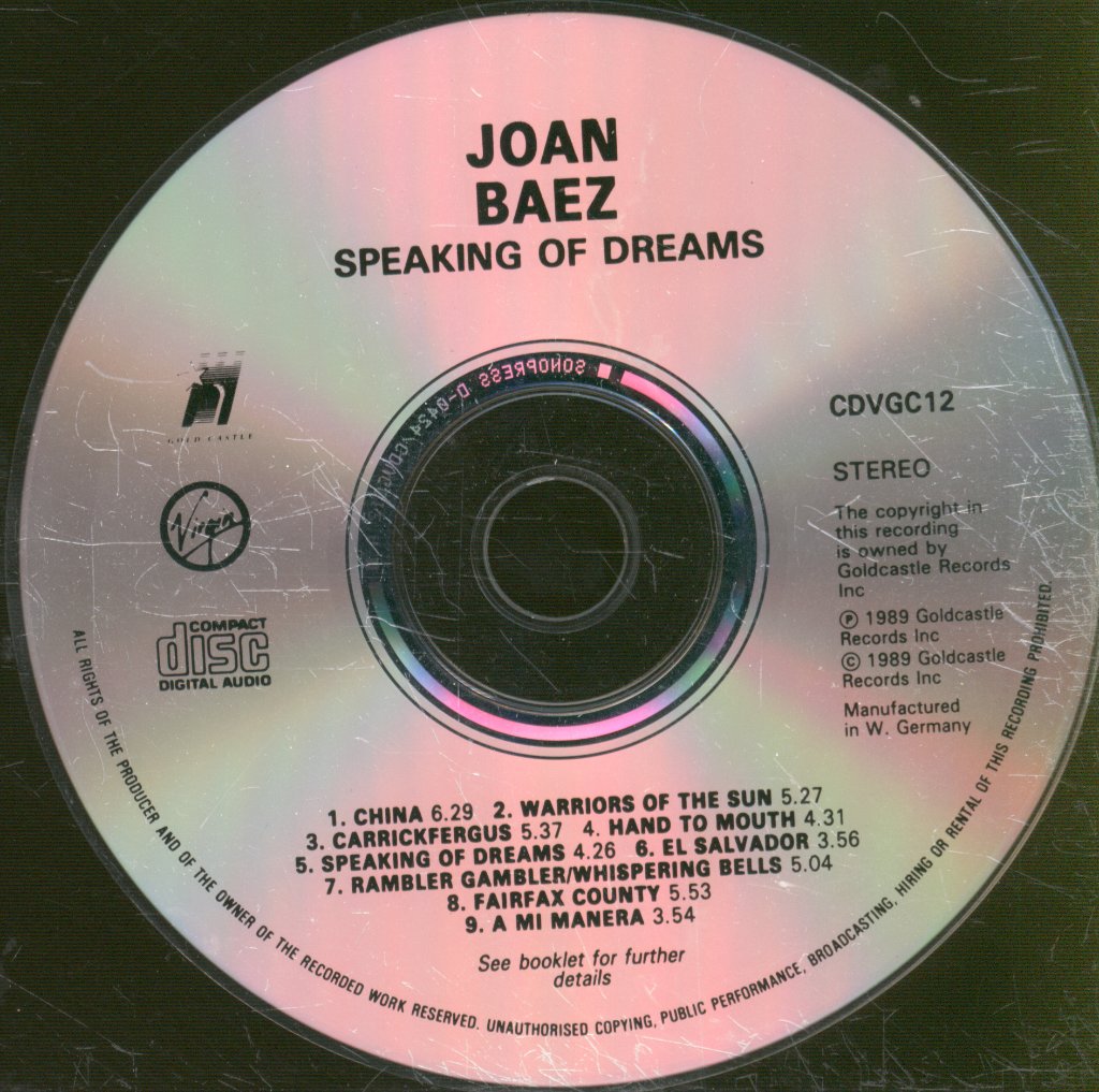 Joan Baez - Speaking Of Dreams - Cd
