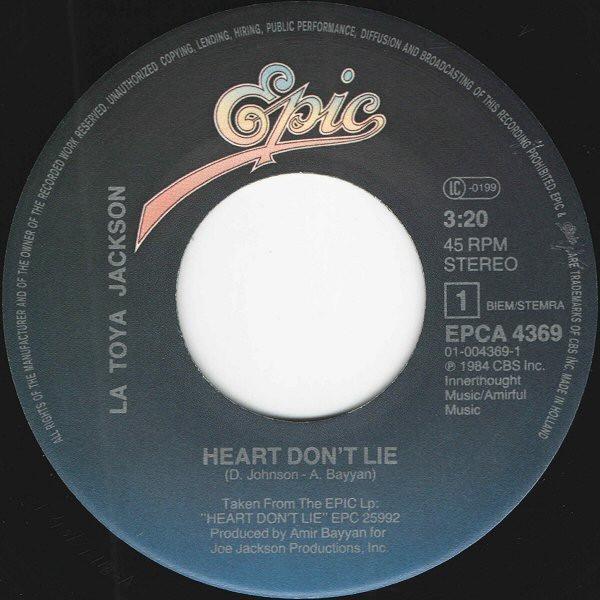 La Toya Jackson - Heart Don't Lie - 7 Inch