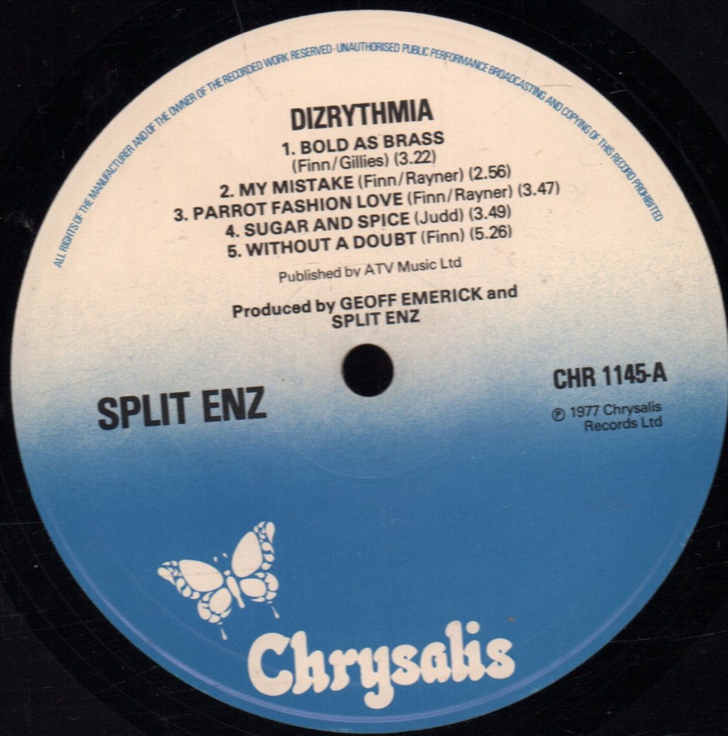 Split Enz - Dizrythmia - Lp