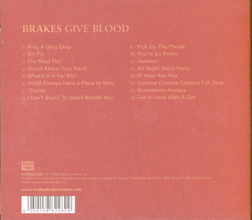 Brakes (Indie Group) - Give Blood - Cd