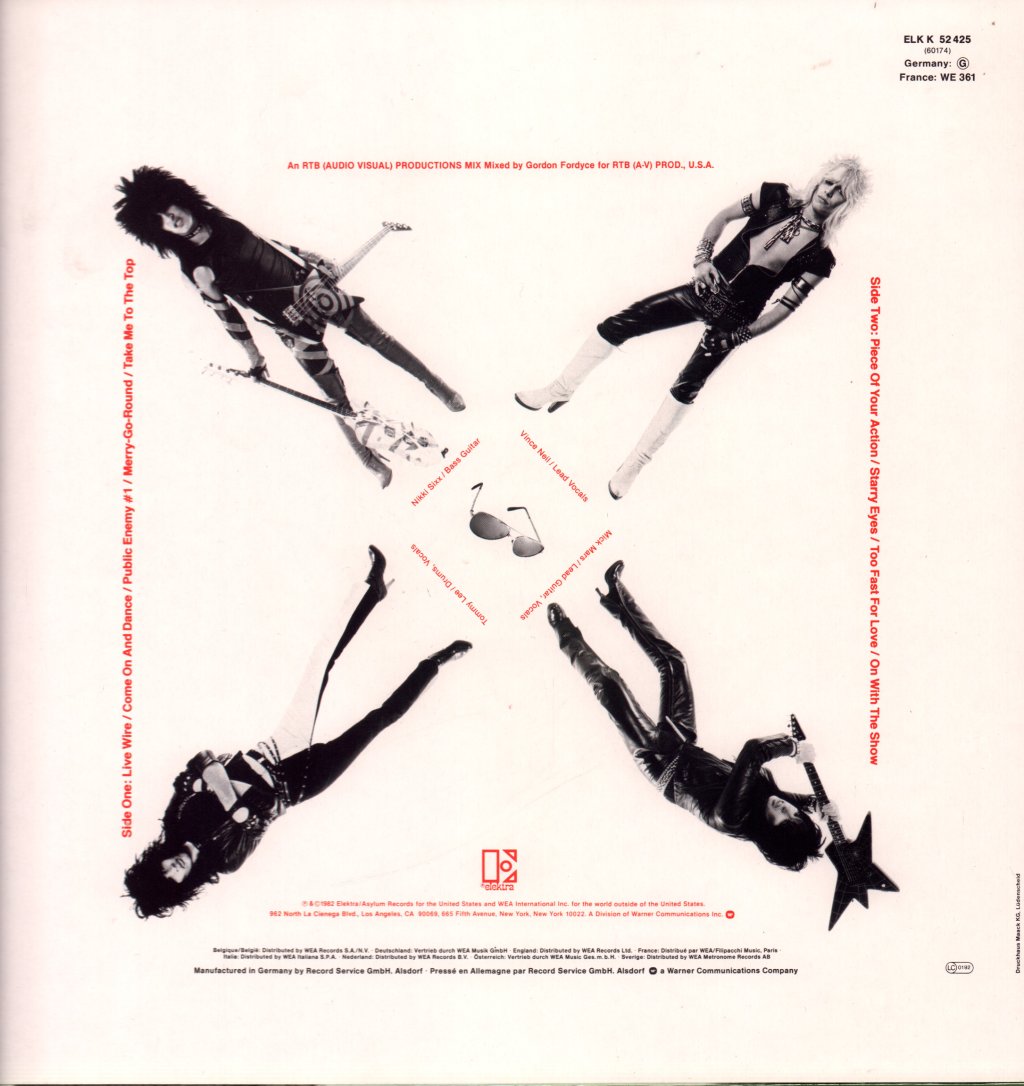 Motley Crue - Too Fast For Love - Lp