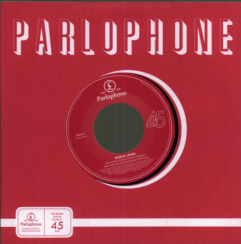 Norah Jones - She's 22 / After The Fall (David Andrew Sitek Remix) - 7 Inch