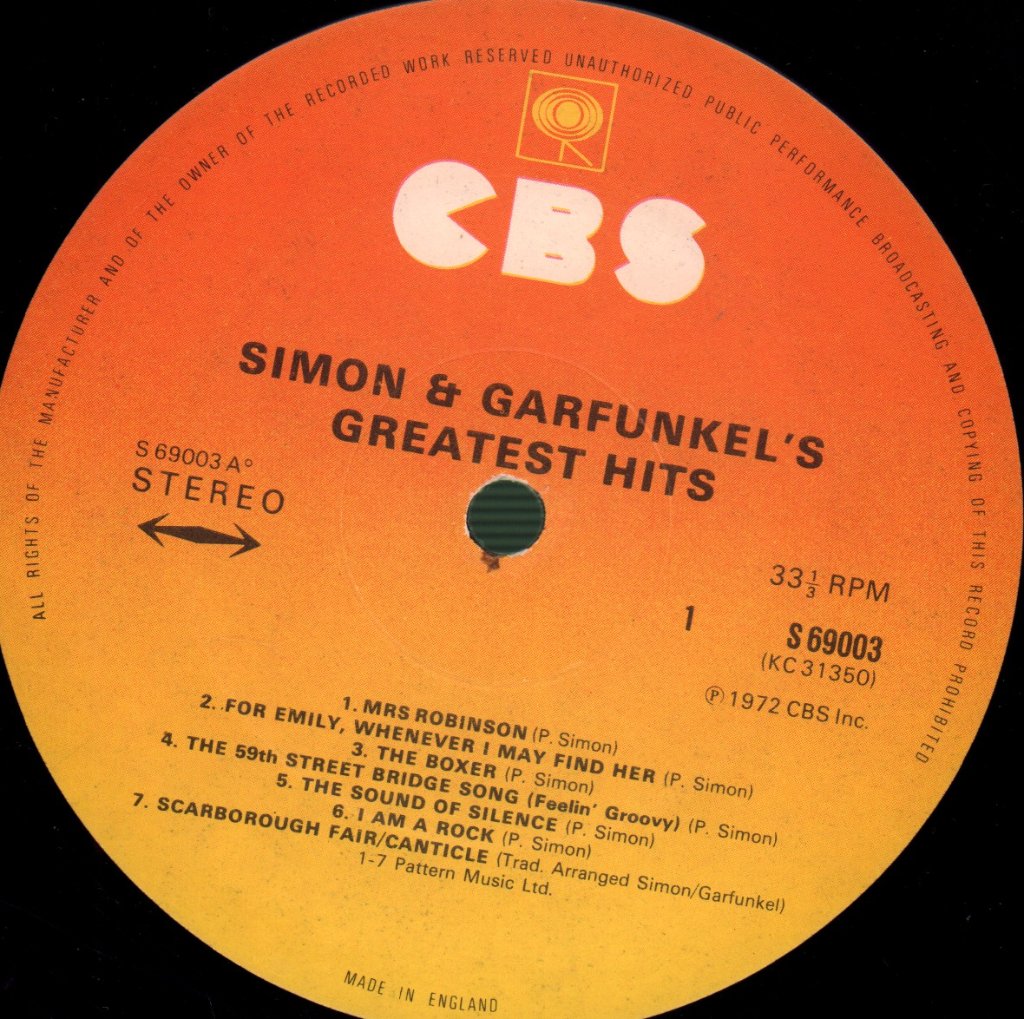 Simon & Garfunkel - Greatest Hits - Lp