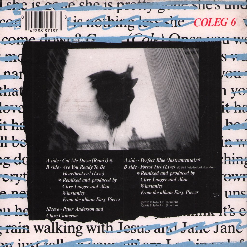 Lloyd Cole & The Commotions - Cut Me Down (Remix) - Double 7 Inch