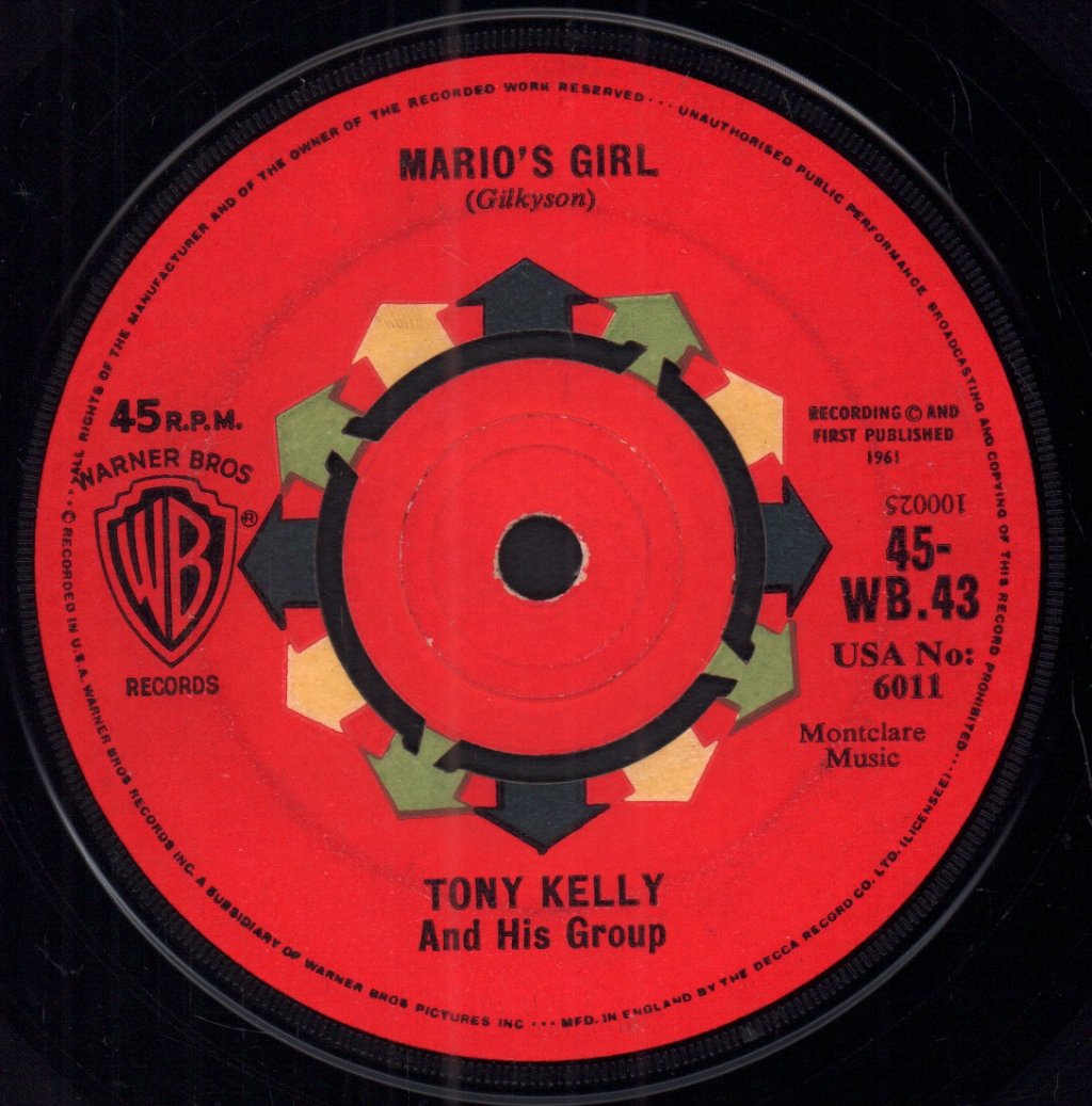 Tony Kelly And His Group - Mario's Girl - 7 Inch