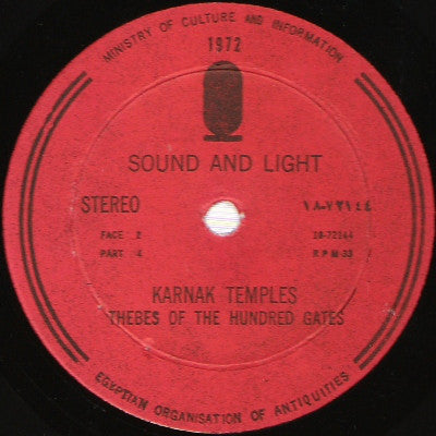 Georges Delerue and Gaston Bonheur - Karnak Temples (Thebes Of The Hundred Gates - Sound And Light) - Double Lp