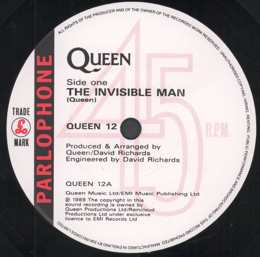 Queen - Invisible Man - 7 Inch