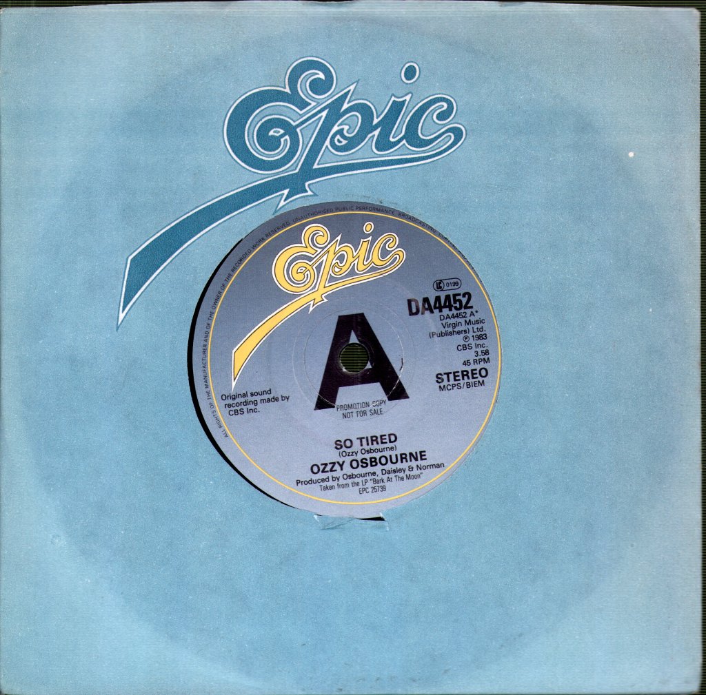 Ozzy Osbourne - So Tired - 7 Inch