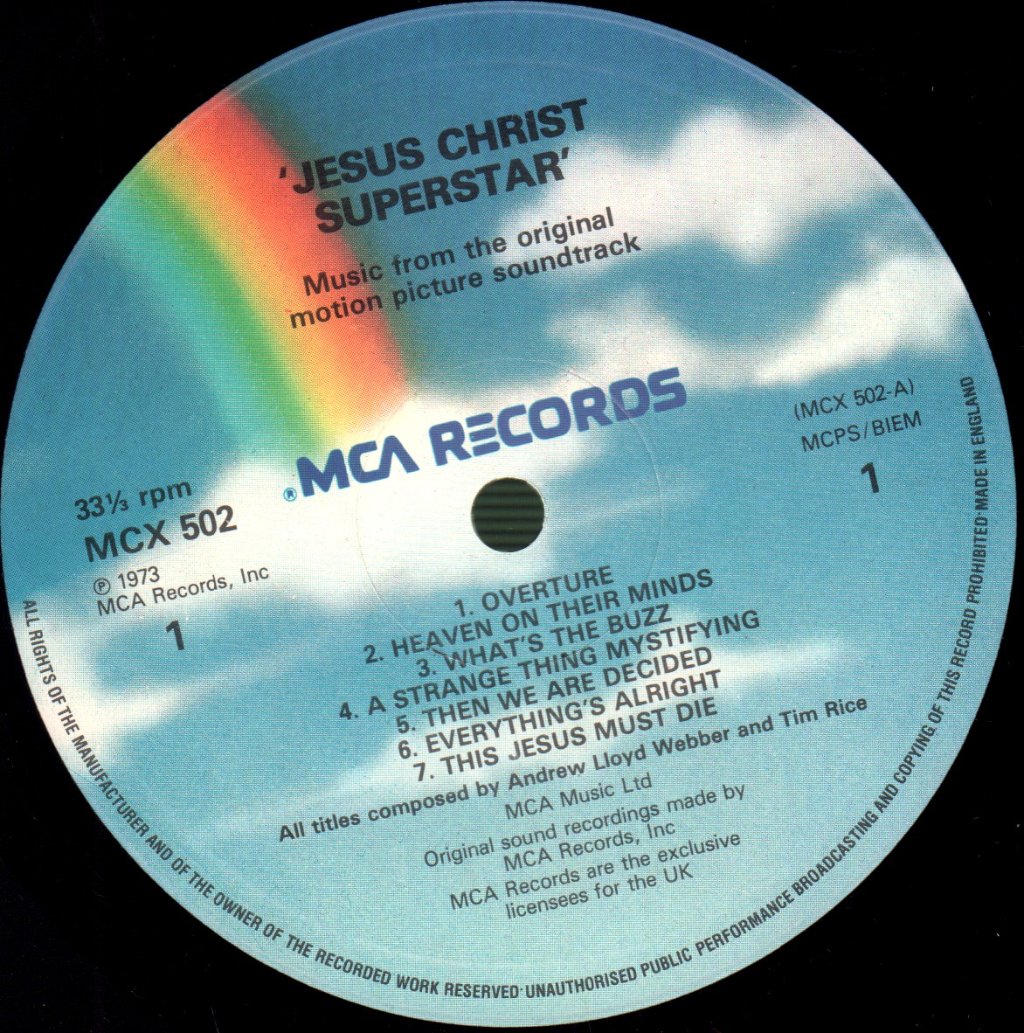 Jesus Christ Superstar - Original Motion Picture Sound Track Album - Double Lp