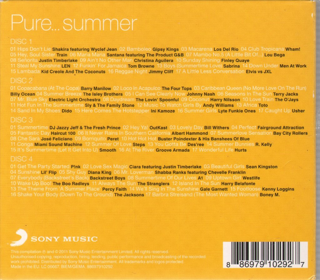 Various Artists - Pure... Summer - Cd Set