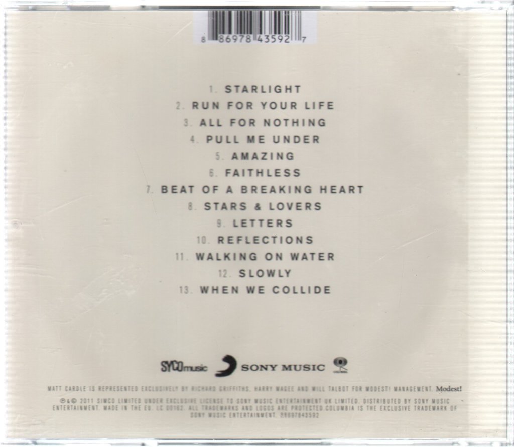 Matt Cardle - Letters - Cd