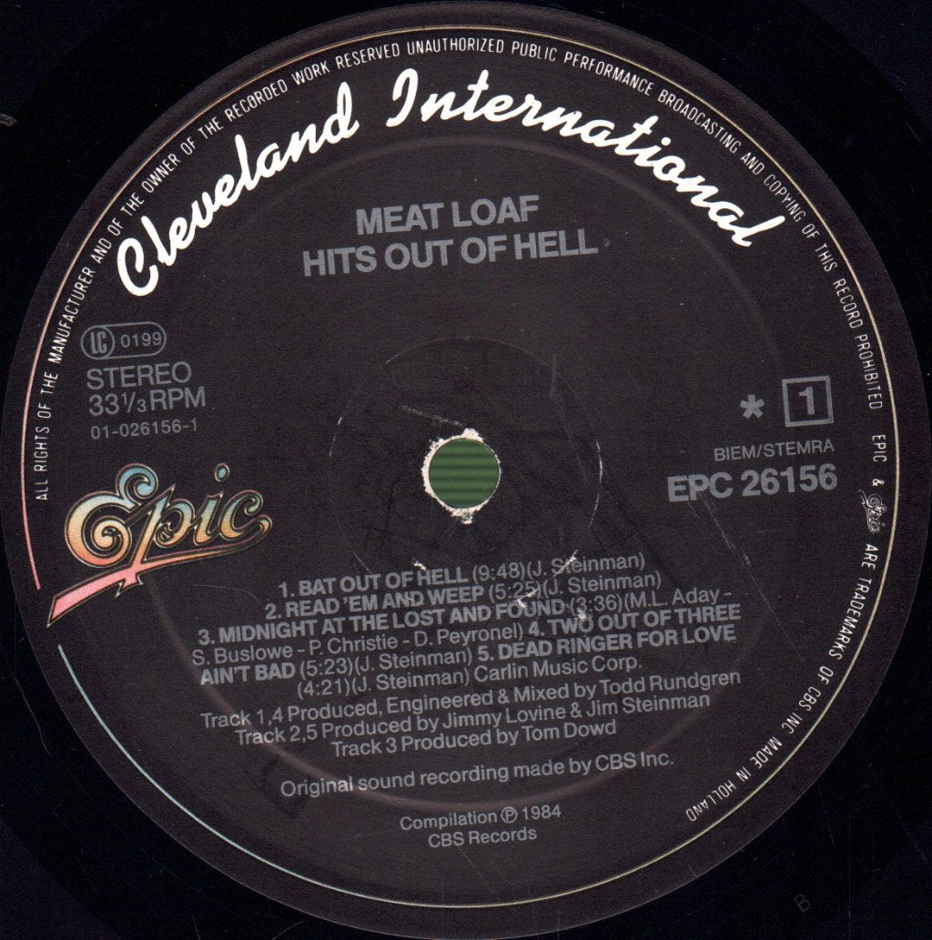 Meat Loaf - Hits Out Of Hell - Lp