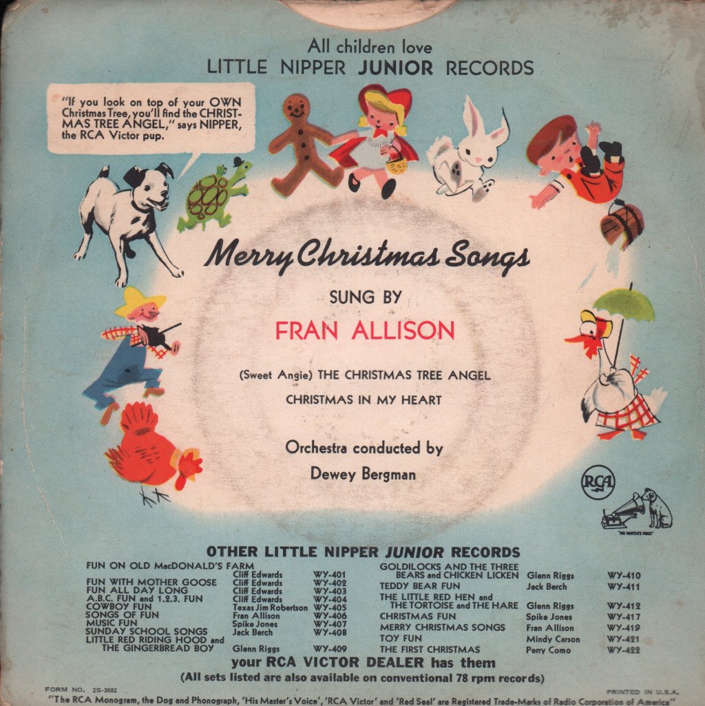fran allison - merry christmas songs - 7 Inch