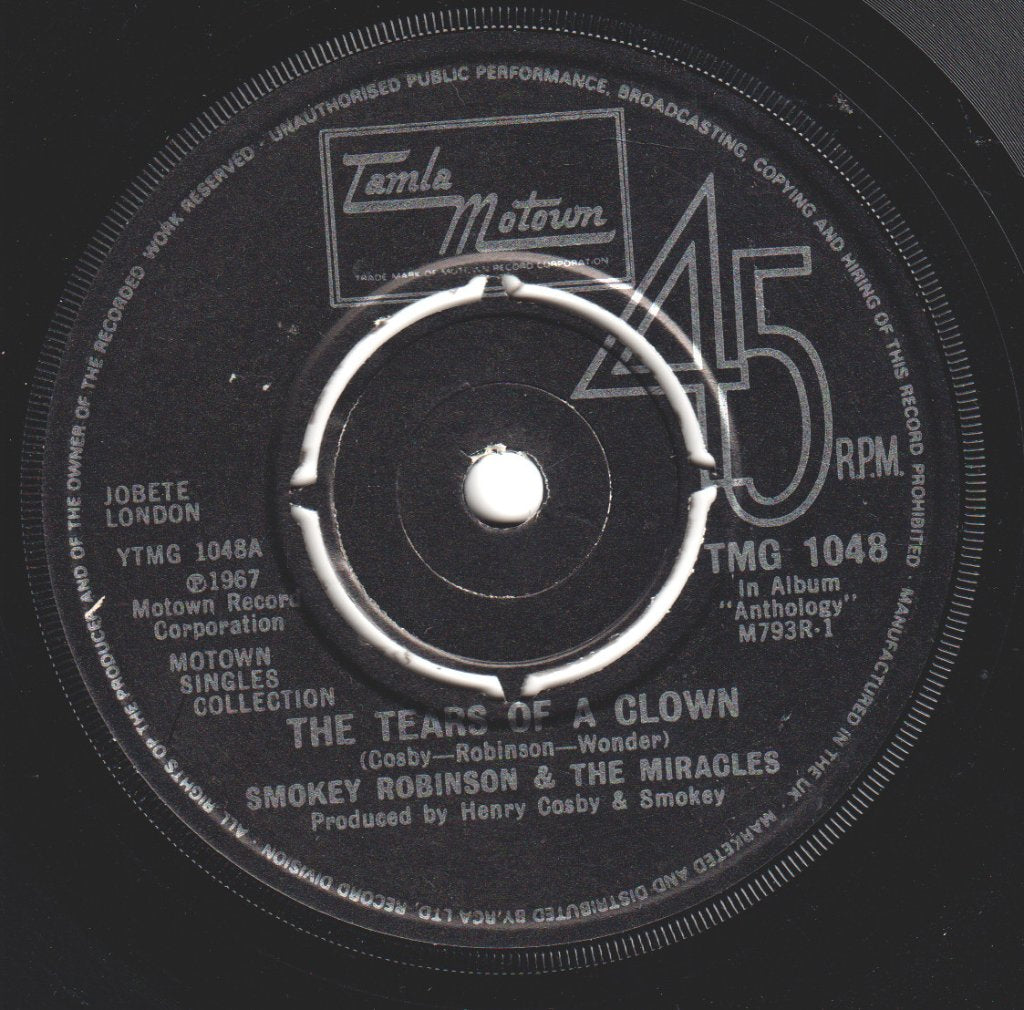 Smokey Robinson And The Miracles - Tears Of A Clown - 7 Inch