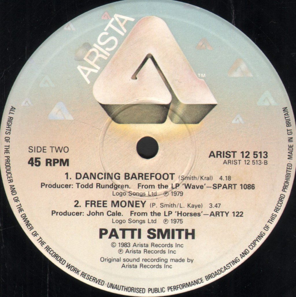 Patti Smith - Because The Night - 12 Inch
