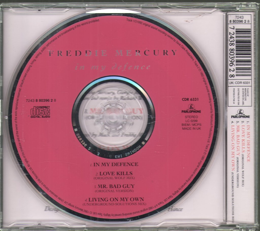 Freddie Mercury - In My Defence - Cd