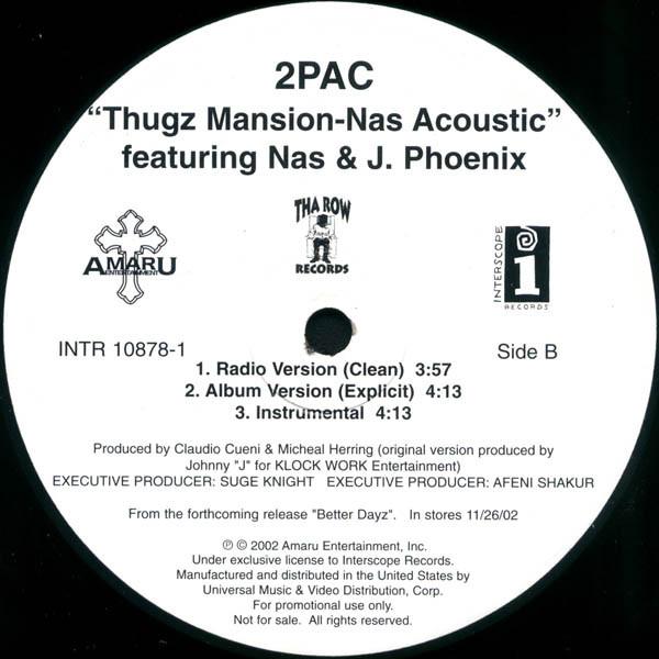2Pac - Thugz Mansion - 12 Inch