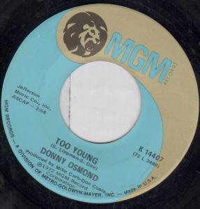 Donny Osmond - Too Young - 7 Inch