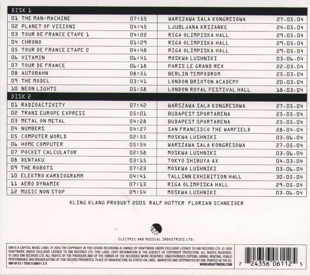 Kraftwerk - Minimum-Maximum - Double Cd