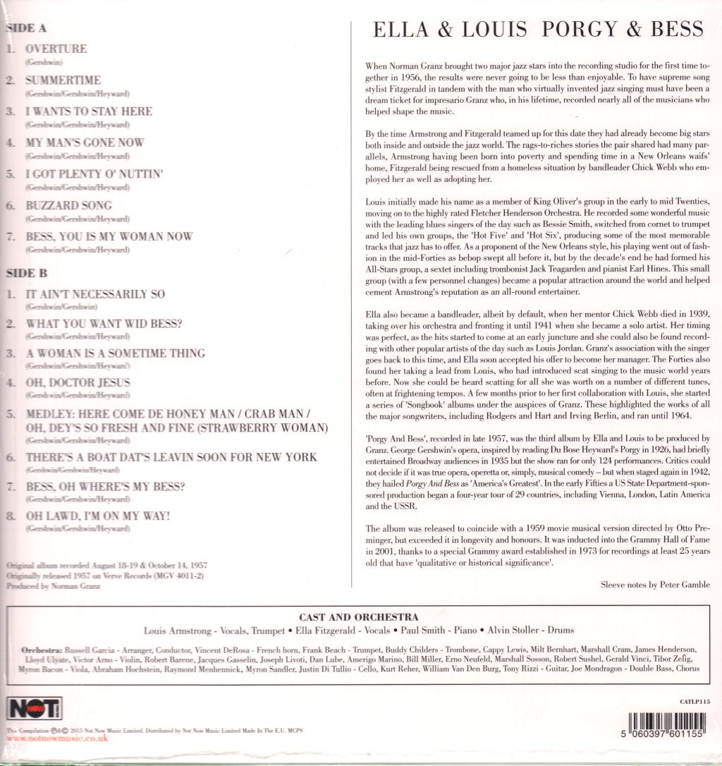 Ella Fitzgerald And Louis Armstrong - Porgy and Bess - Lp
