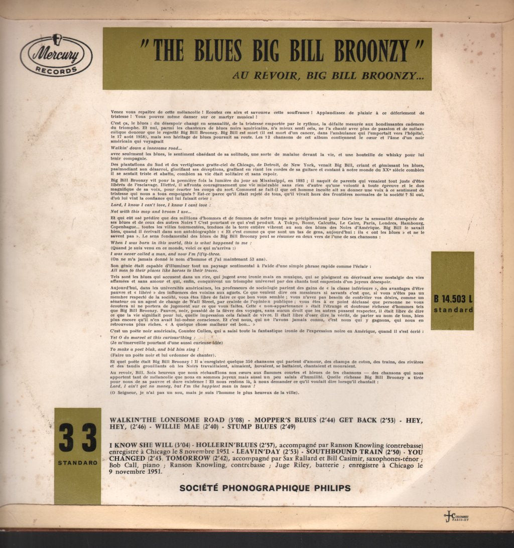 Big Bill Broonzy - Blues - Lp