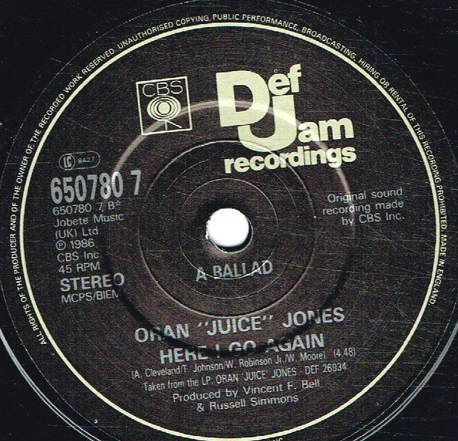 Oran Juice Jones - 1 2 1 - 7 Inch