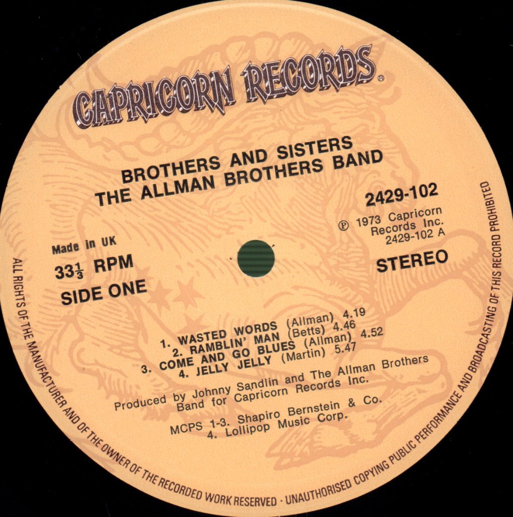 Allman Brothers Band - Brothers And Sisters - Lp